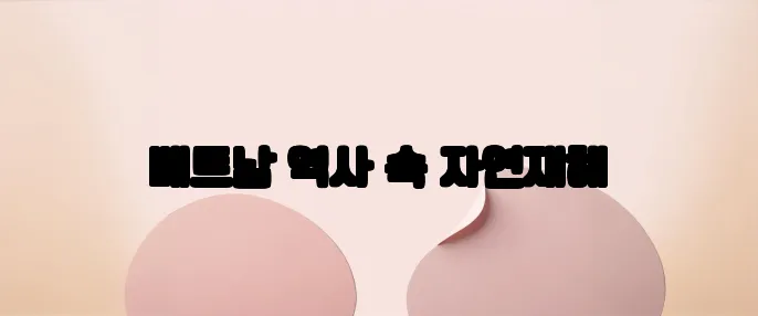 베트남 역사 속 자연재해