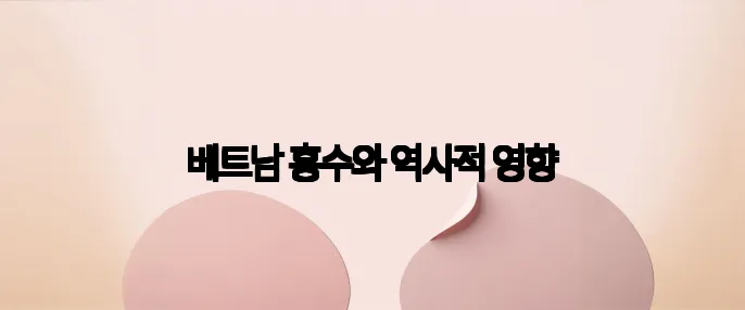 베트남 홍수와 역사적 영향